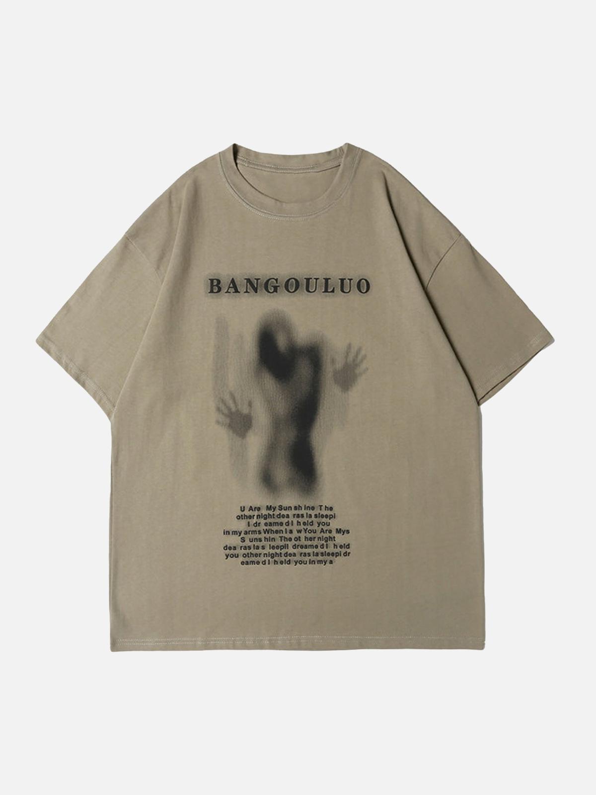 Dark Silhouette Print T-Shirt