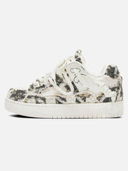 Destruction Series Tassel Contrast Color Sneakers