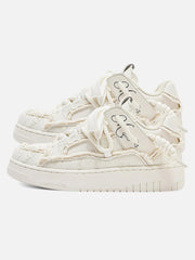 Destruction Series Tassel Contrast Color Sneakers