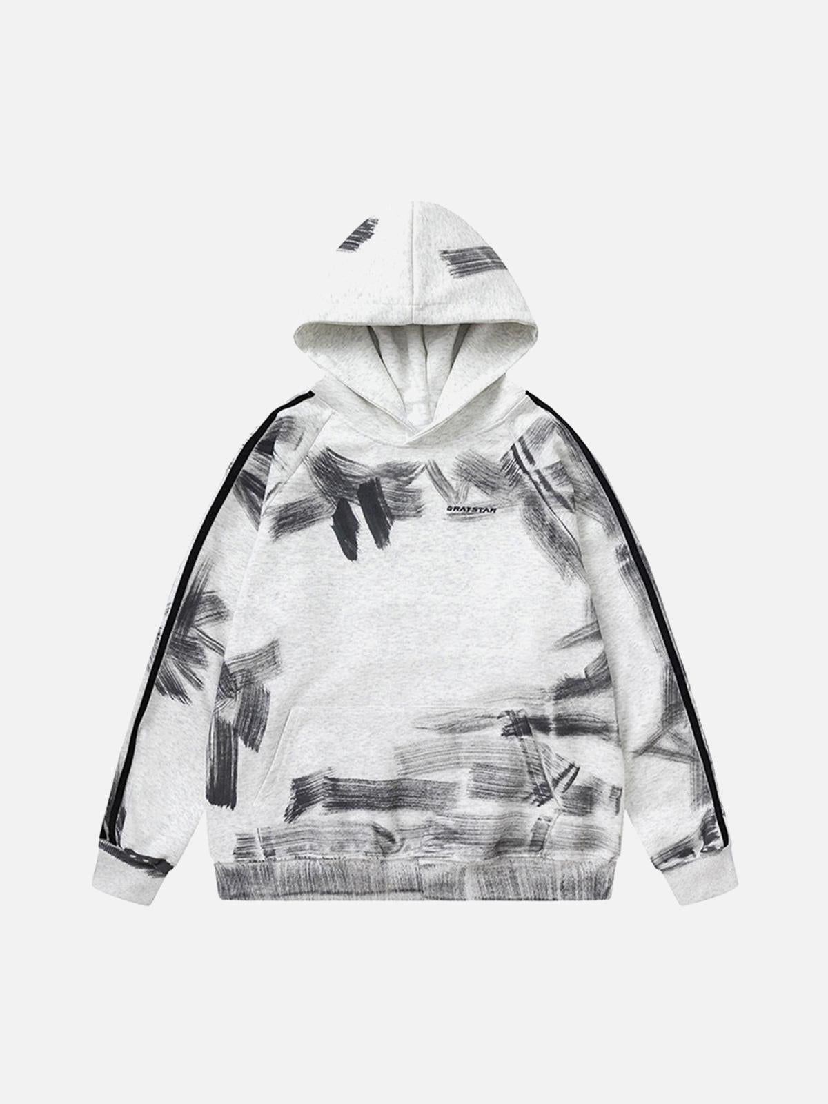 Dirty Brush Painted Graffiti Hoodie