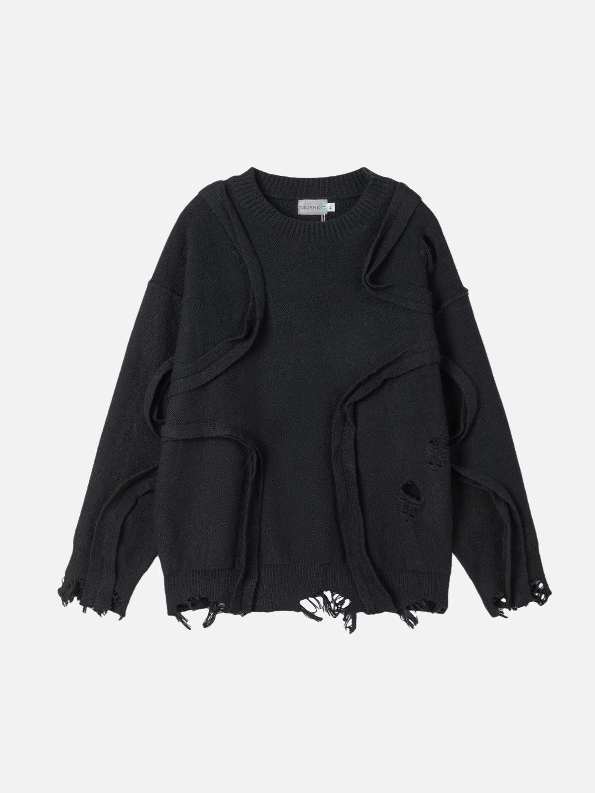 Distressed Deconstructive Patchwork Sweater