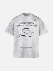 Distressed Dirty Dyed Print T-Shirt