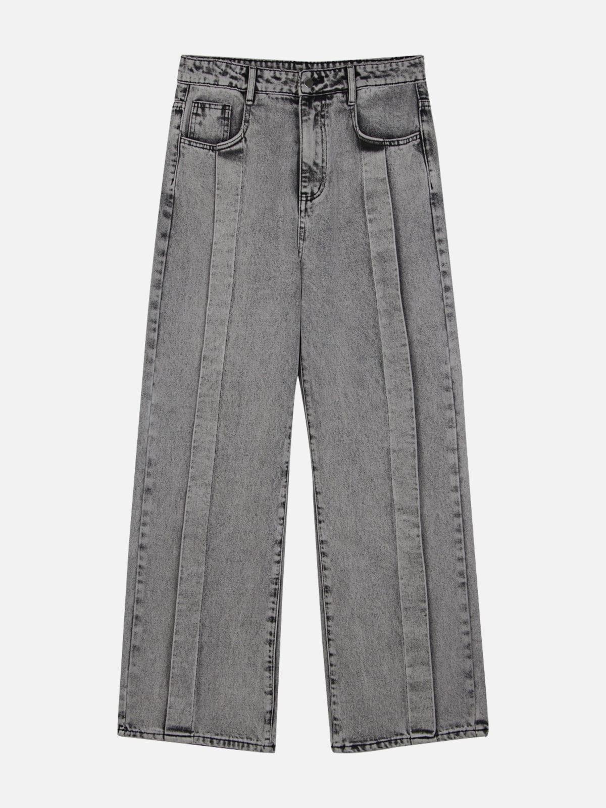 Distressed Patchwork Jeans
