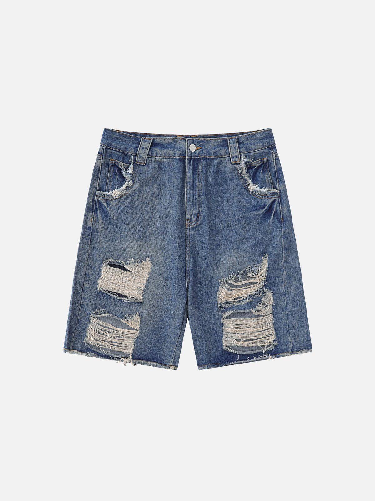 Distressed Vintage Ripped Jorts