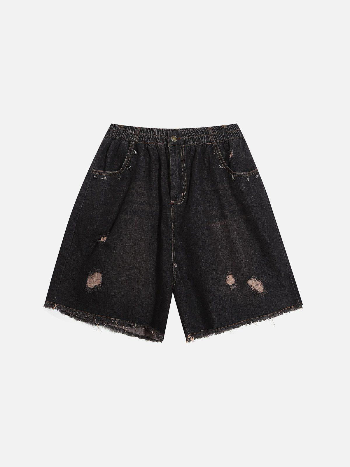 Distressed Washed Jorts