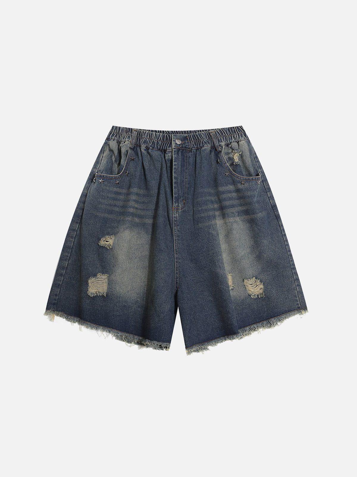 Distressed Washed Jorts