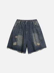Distressed Washed Jorts