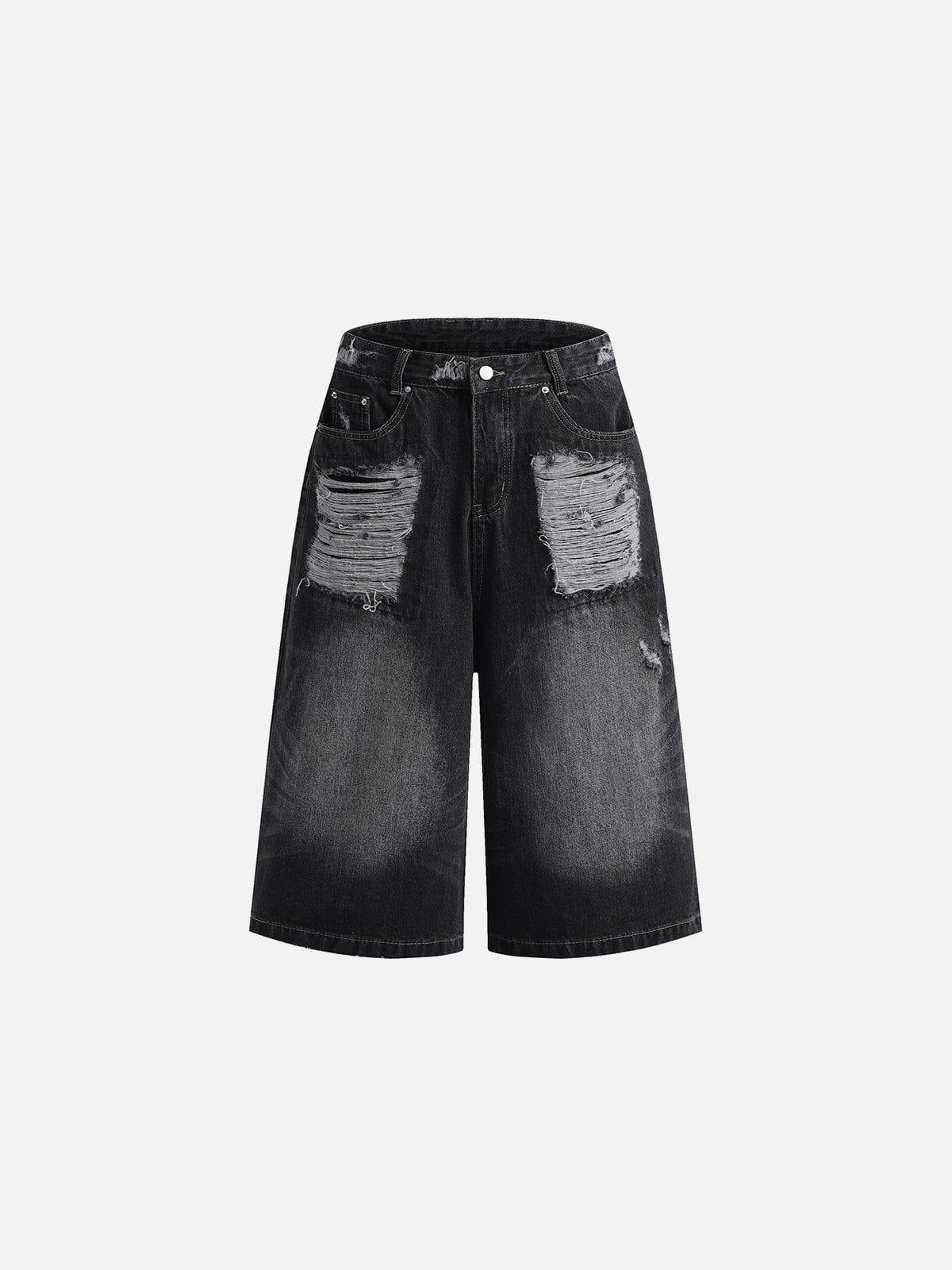 Distressed Washed Longlie Jorts