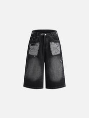 Distressed Washed Longlie Jorts