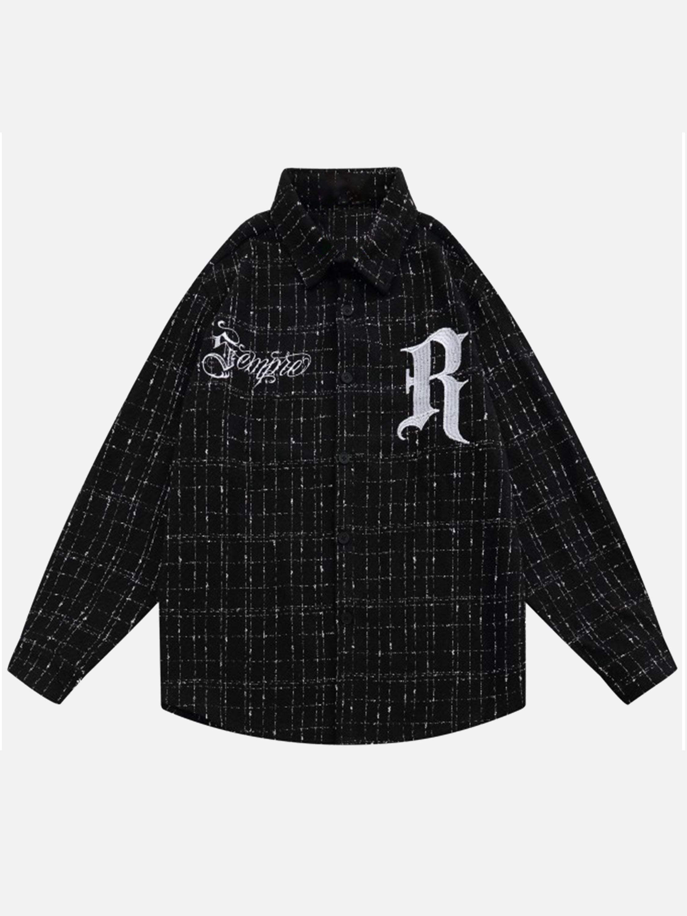 Embroidered Plaid Shirt