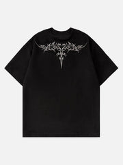 Embroidery Suede Tee