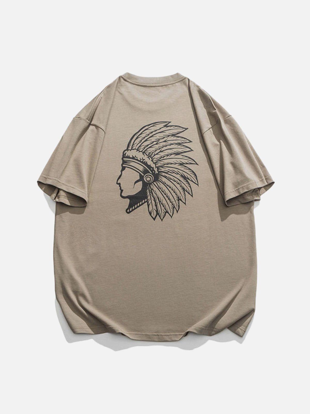 Ethnic Dress Portrait Print Tee