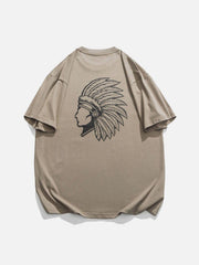 Ethnic Dress Portrait Print Tee