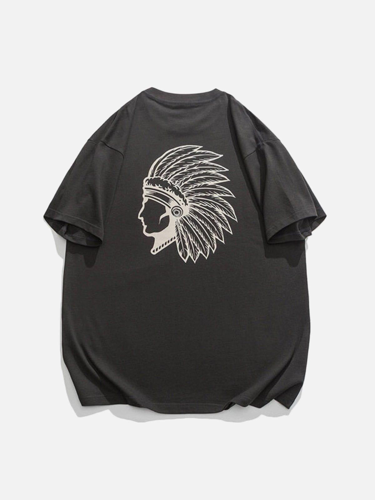 Ethnic Dress Portrait Print Tee