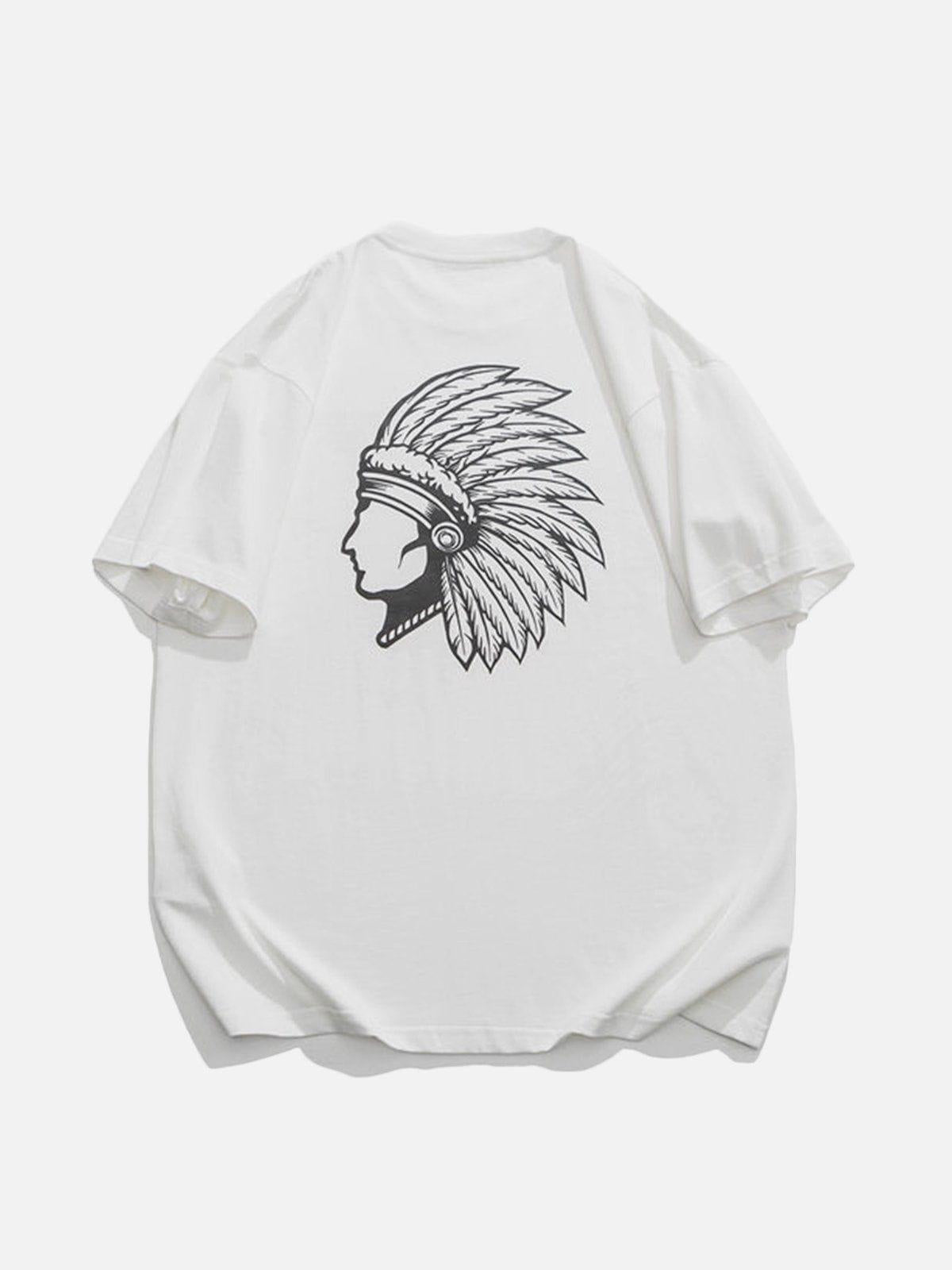 Ethnic Dress Portrait Print Tee