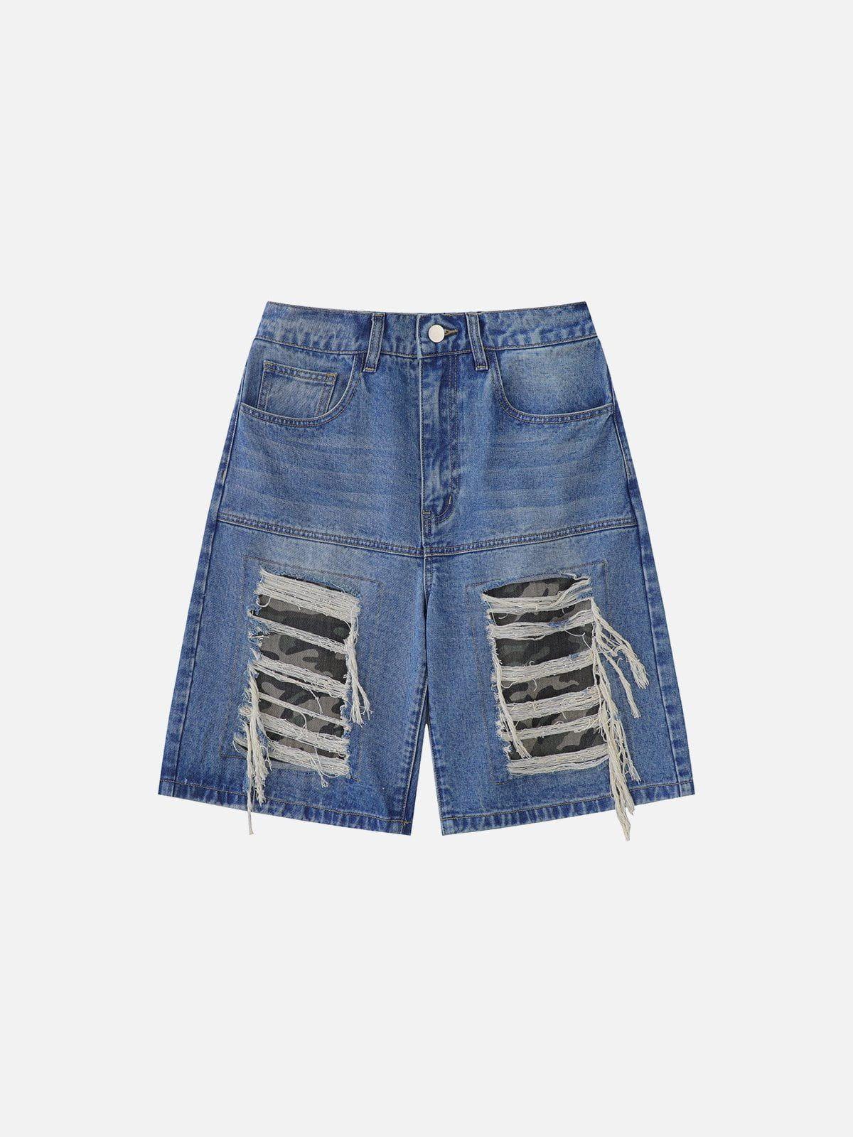 Fake Hole Camouflage Patch Jorts