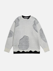 Fake Two Breakage Design Sweater