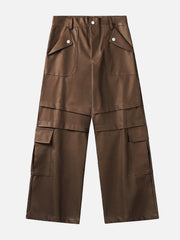 Faux Leather Cargo Pants