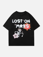Flower Skeleton Graphic Tee