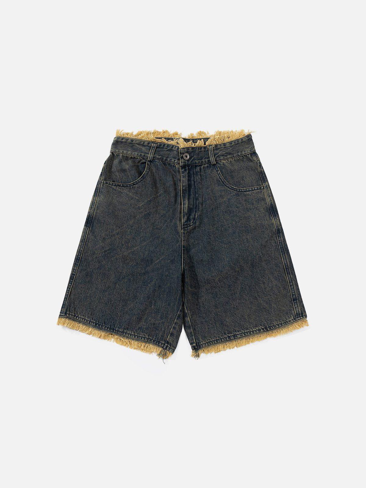 Fringe Denim Jorts