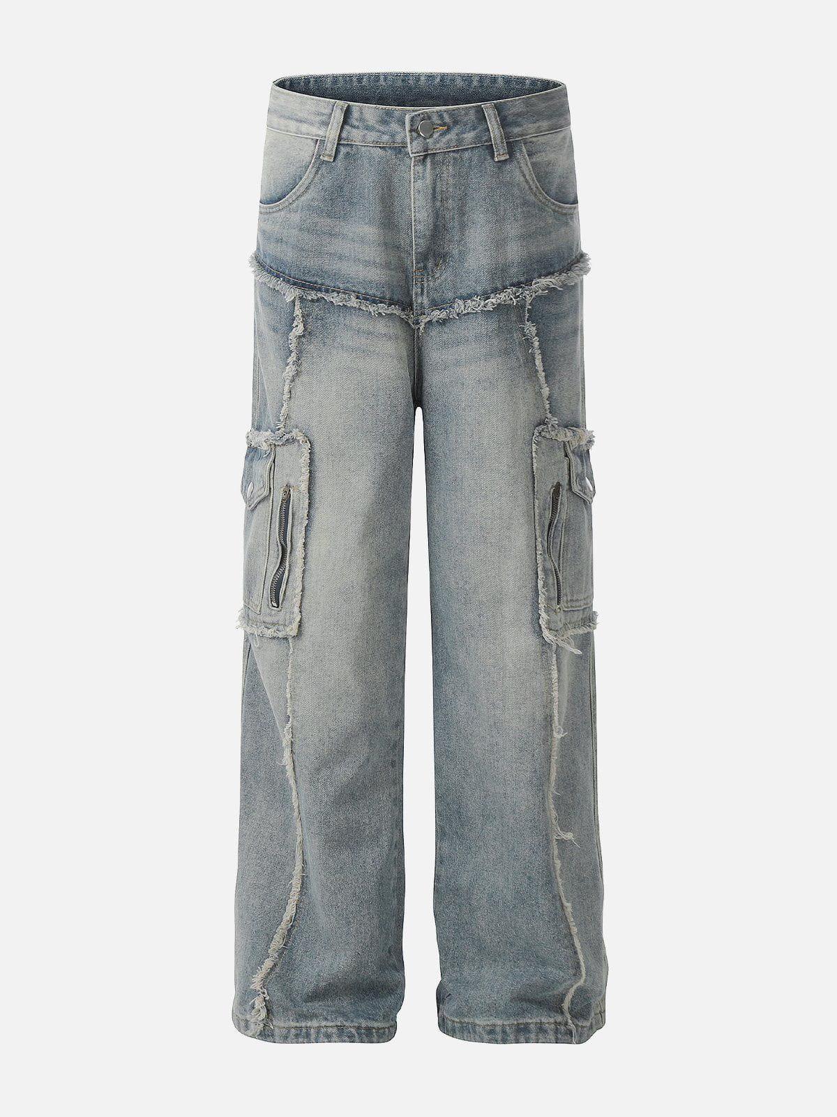 Fringe Multi Pocket Jeans