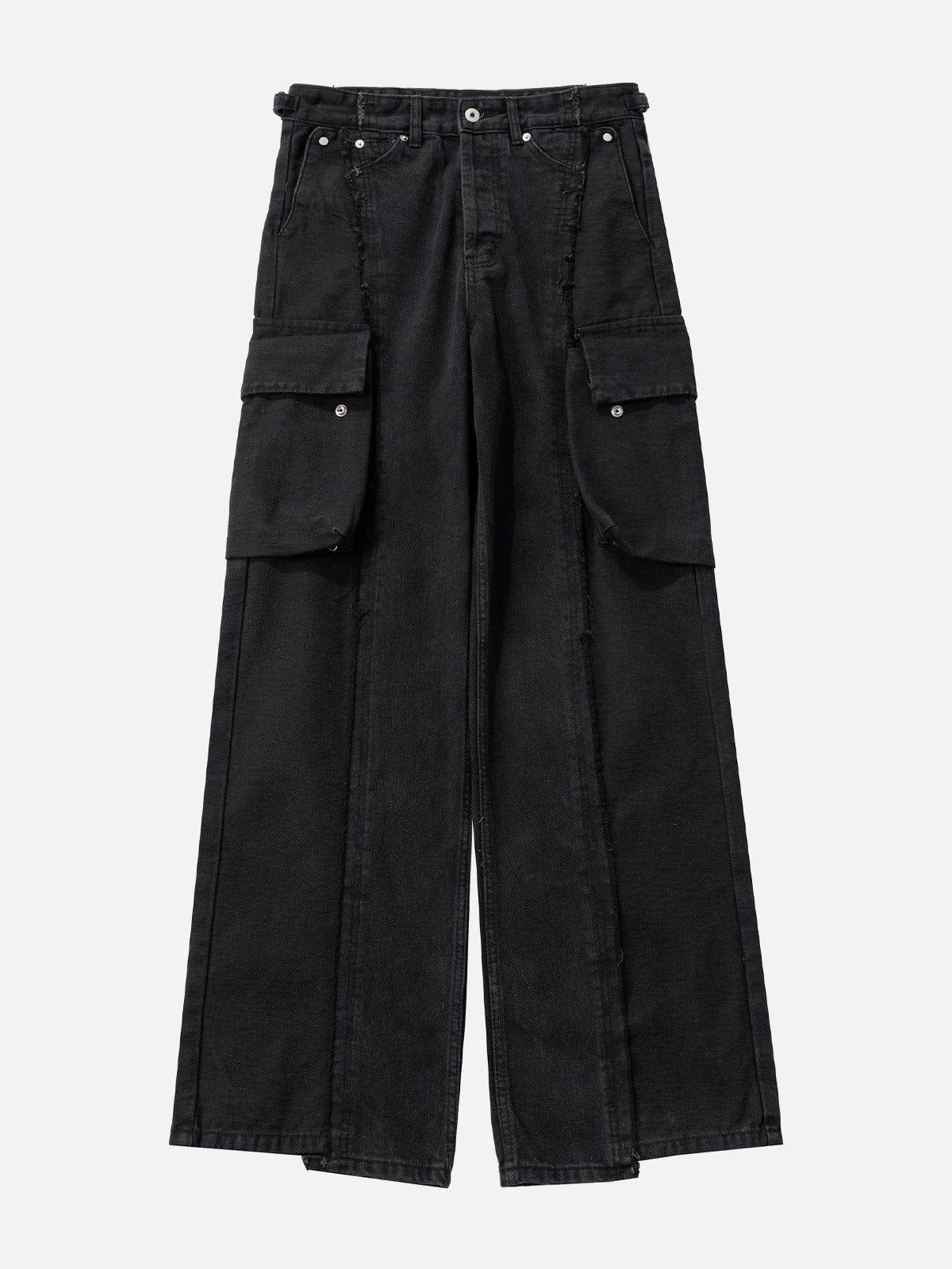 Fringe Multiple Pockets Jeans