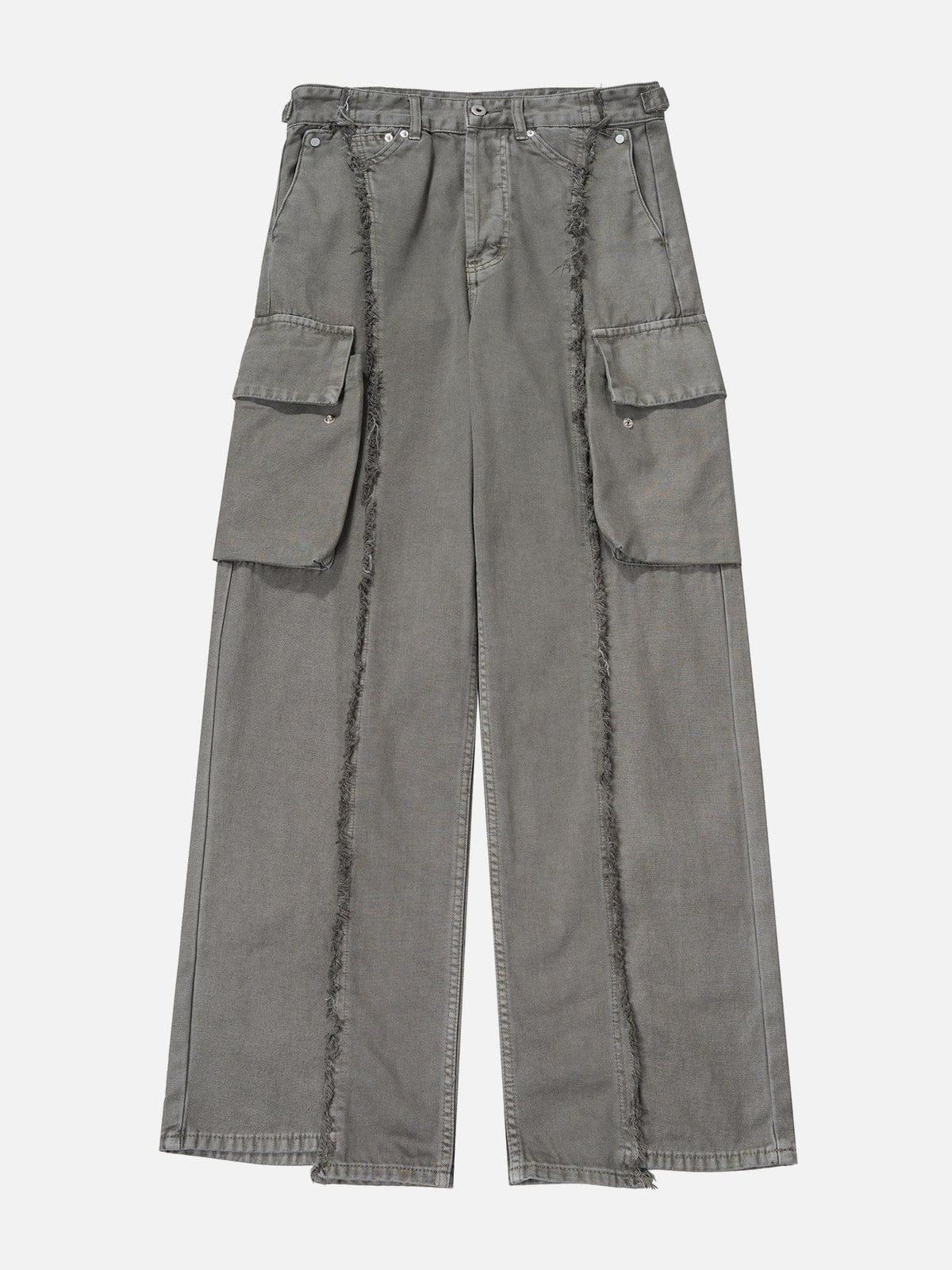 Fringe Multiple Pockets Jeans