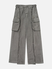 Fringe Multiple Pockets Jeans