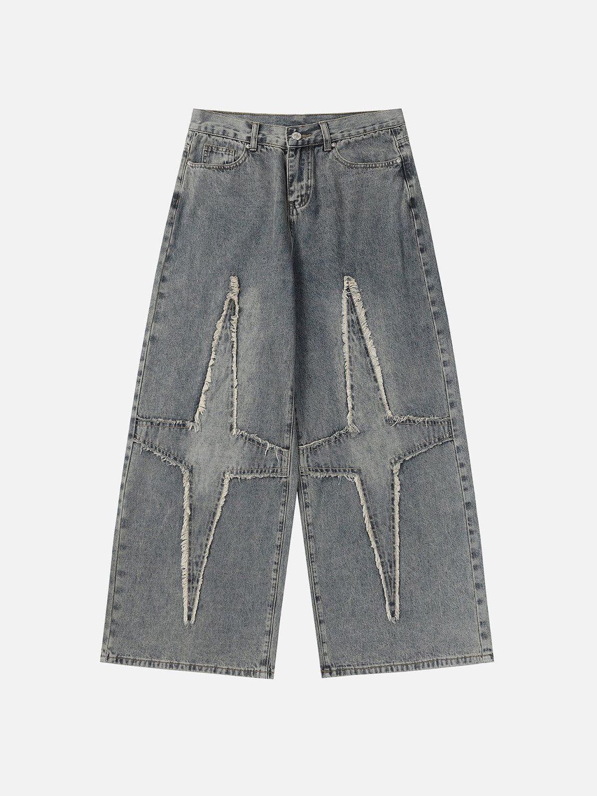 Fringe Star Loose Jeans