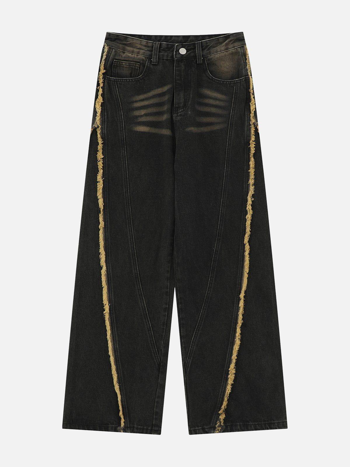 Fringe Washed Jeans