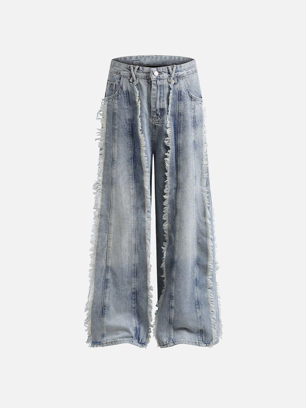 Fringe Washed Jeans