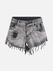 Fringe Washed Shorts