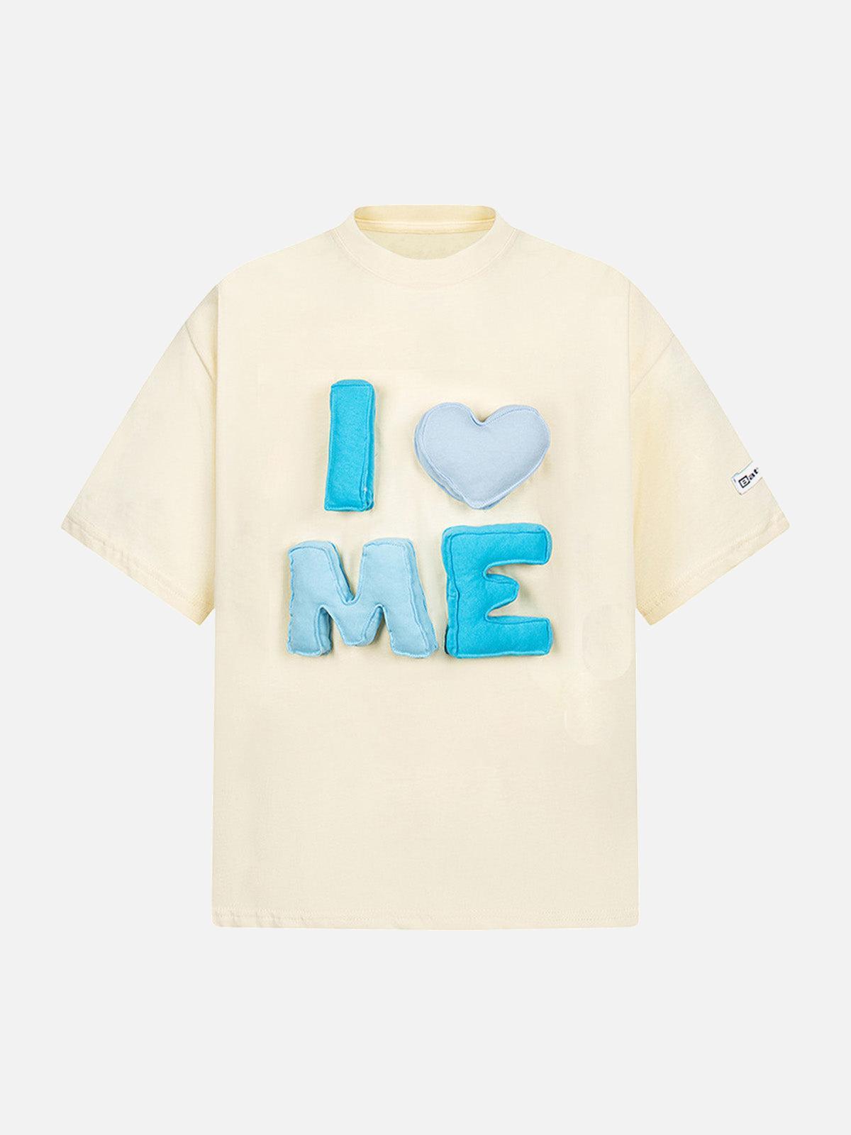 Fun "I Love Me" Embroidered T-Shirt