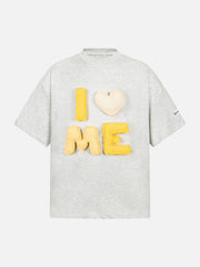 Fun "I Love Me" Embroidered T-Shirt