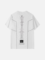Functional Reflective Strip Print Cotton Tee
