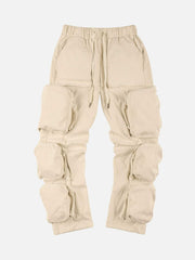 Functional Wind Zipper Multi-Pocket Work Pants
