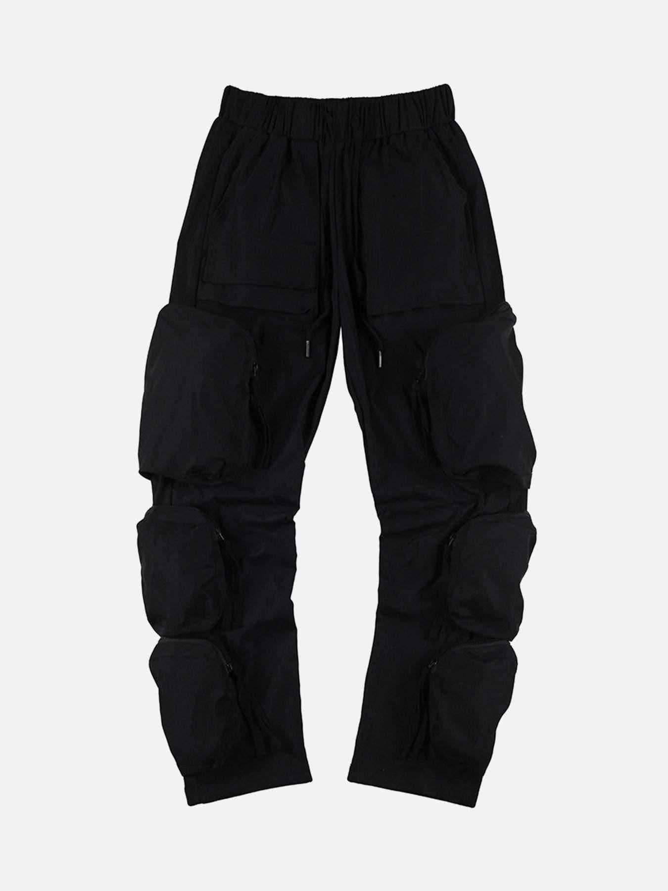 Functional Wind Zipper Multi-Pocket Work Pants