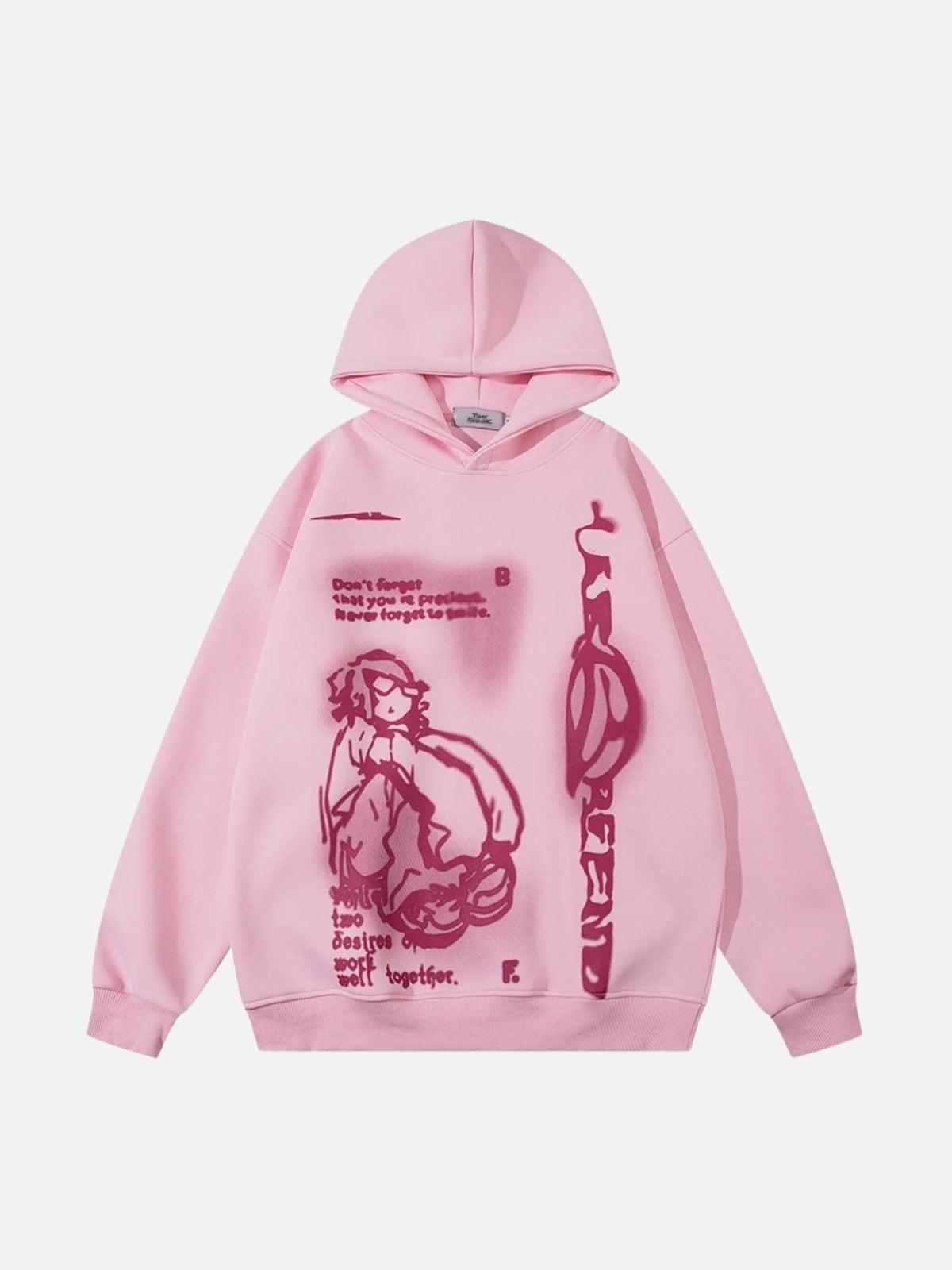 Funny Cartoon Print Hoodie