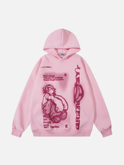 Funny Cartoon Print Hoodie