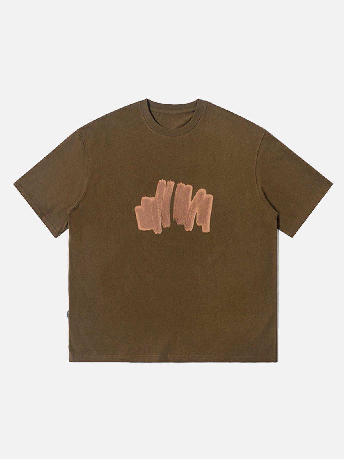 Fuzzy Graffiti Print Tee