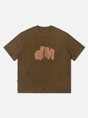 Fuzzy Graffiti Print Tee