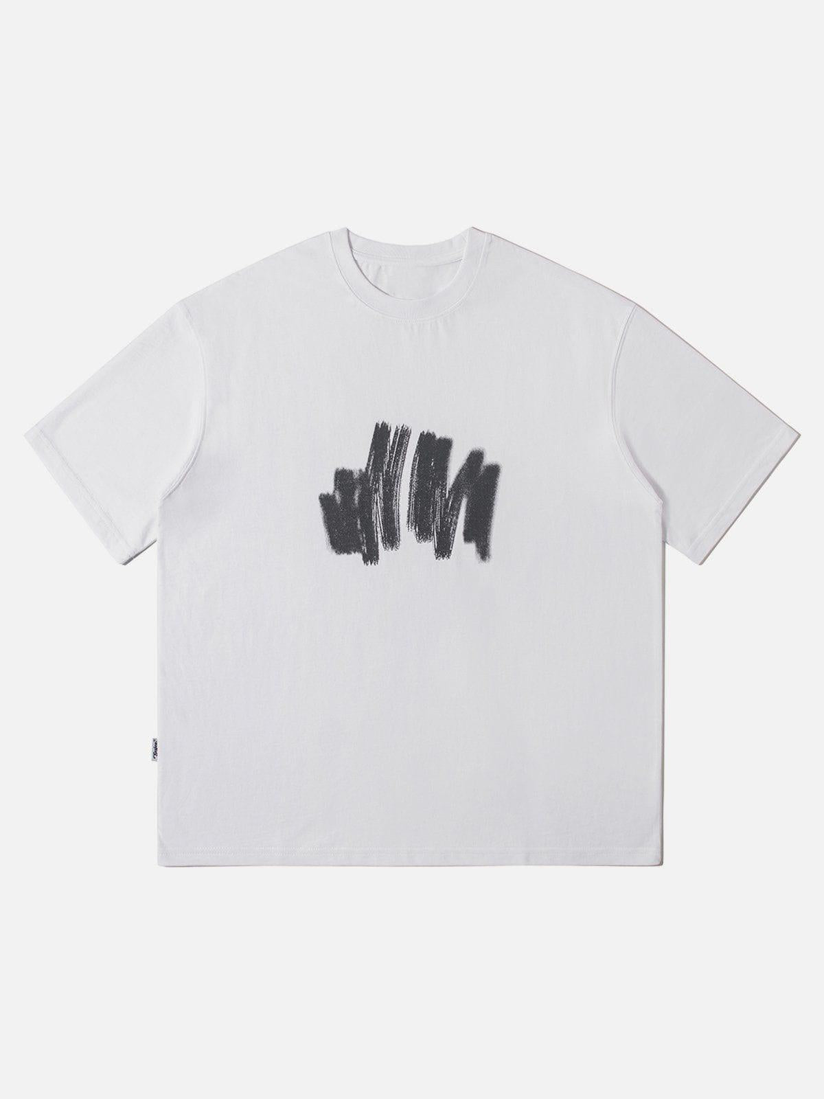 Fuzzy Graffiti Print Tee