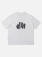 Fuzzy Graffiti Print Tee