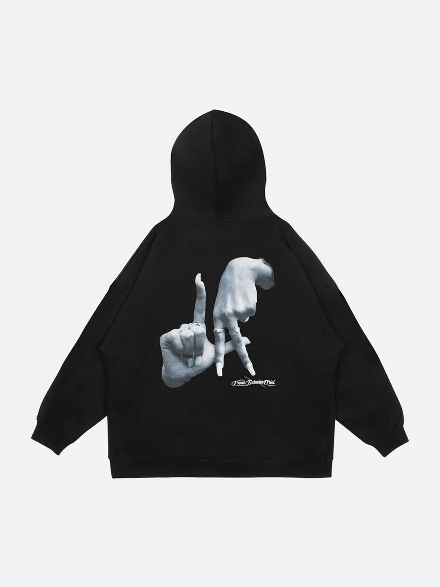 Gesture Print Hoodie