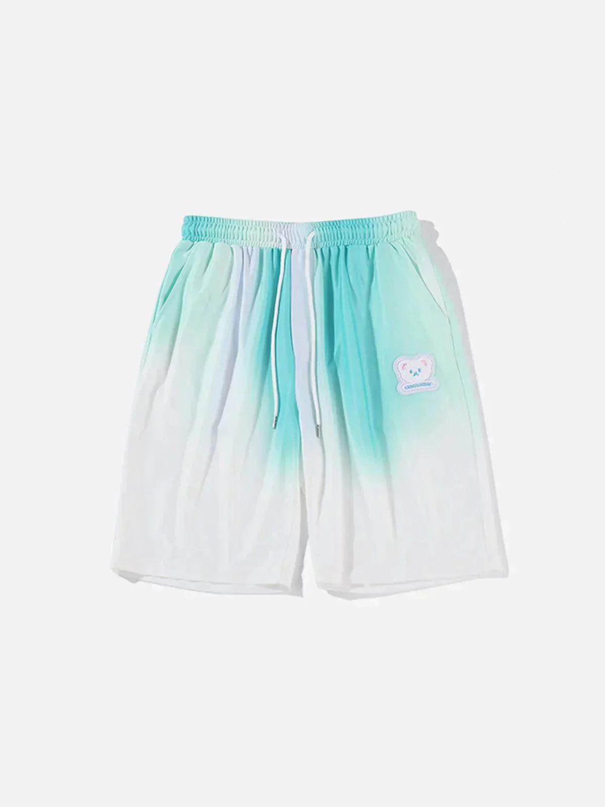 Gradient Drawstring Shorts