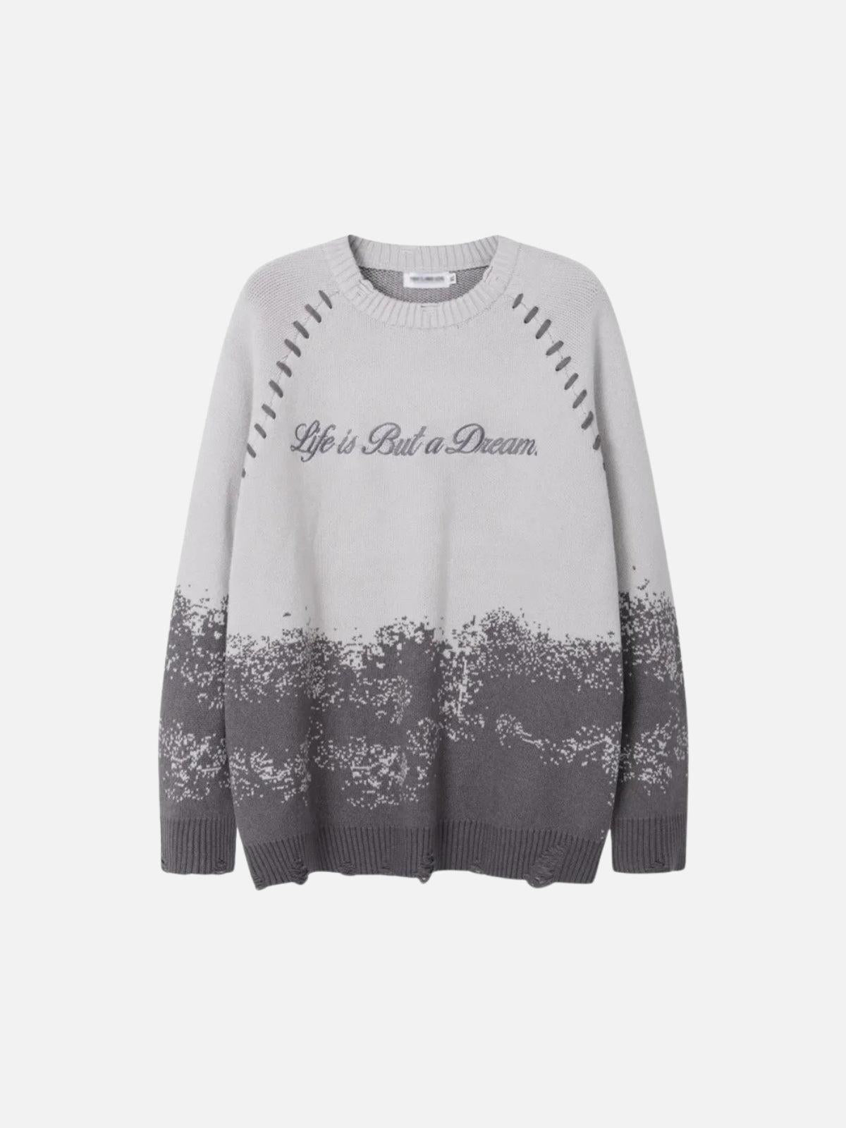 Gradient Dyed Embroidered Sweater