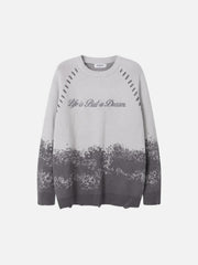 Gradient Dyed Embroidered Sweater