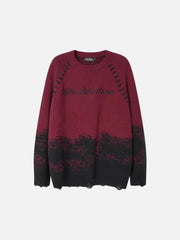 Gradient Dyed Embroidered Sweater