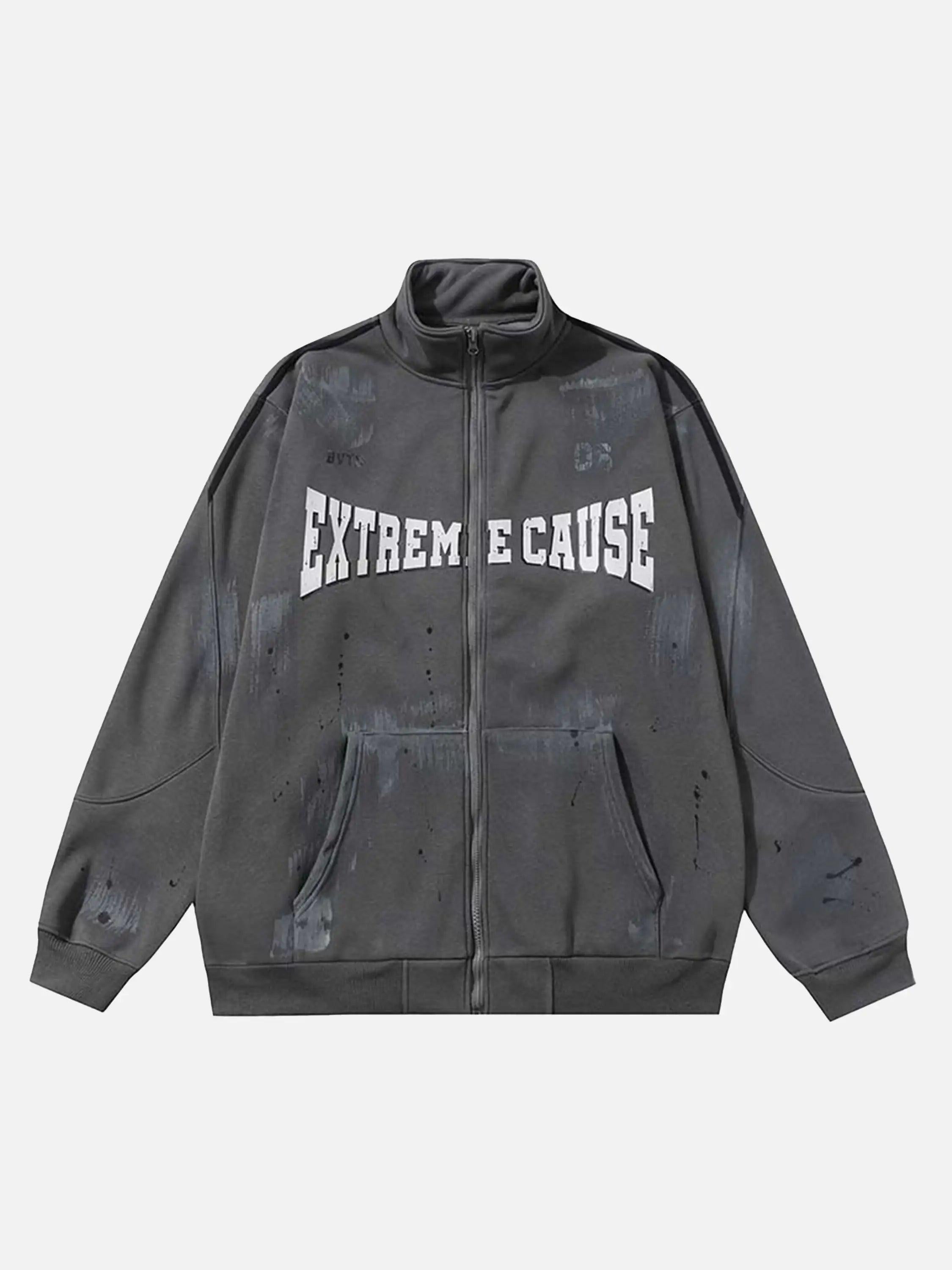 Graffiti Dot Pattern Print Jacket