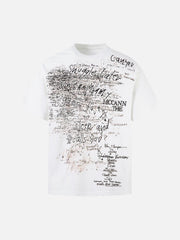 Graffiti Letter Print Oversized T-Shirt
